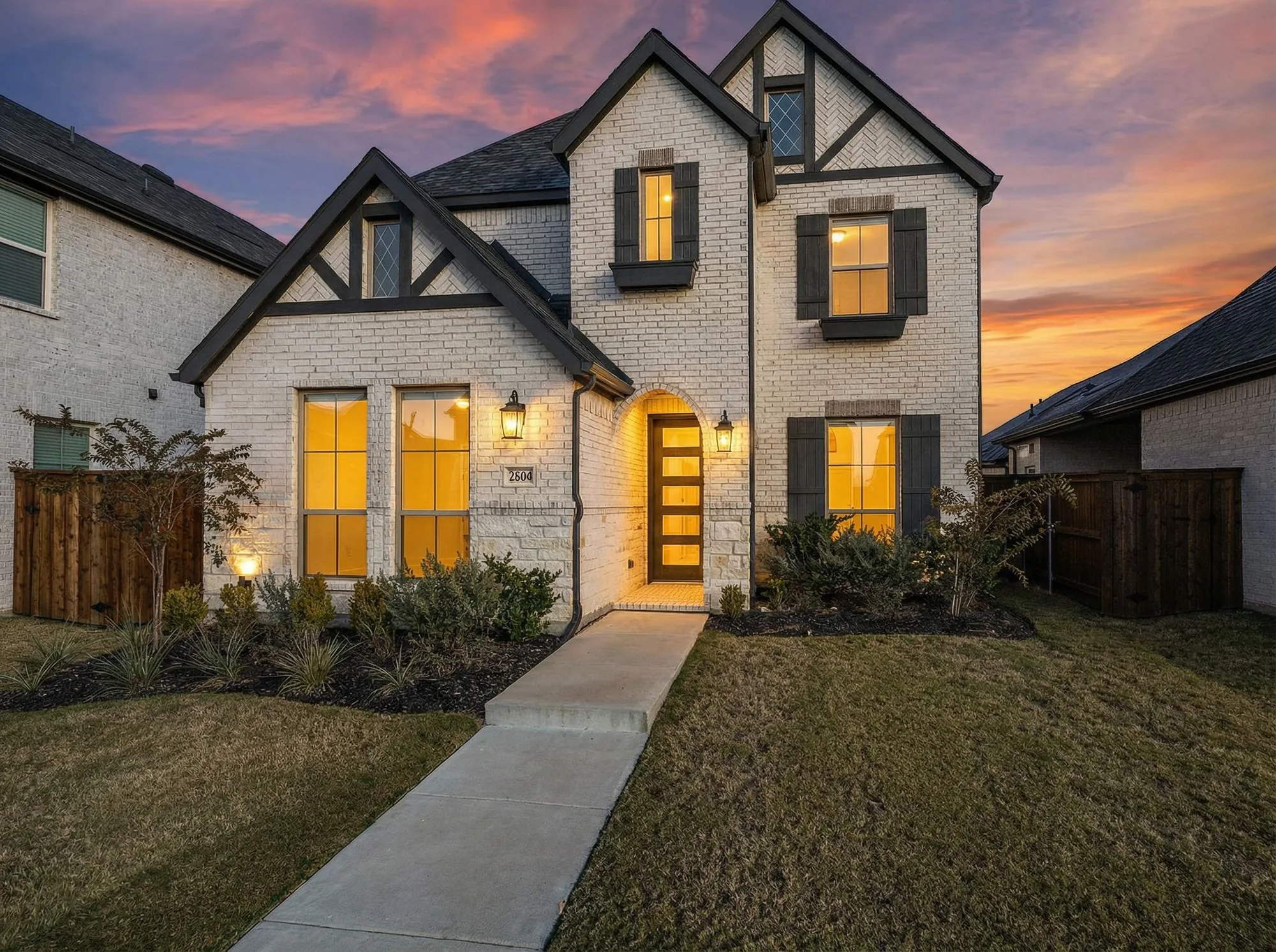 Twilight real estate photography DFW listing, MLS-ready aerial and dusk exterior — Point of View Media